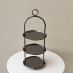 مترد تقديم 3 ادوار رمادي غامق - صغير