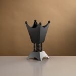 مبخرة 22 سم أسود غير لامع