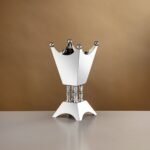 مبخرة 22 سم فضي لامع