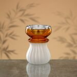 مبخرة بزجاج ضبابي وكهرماني