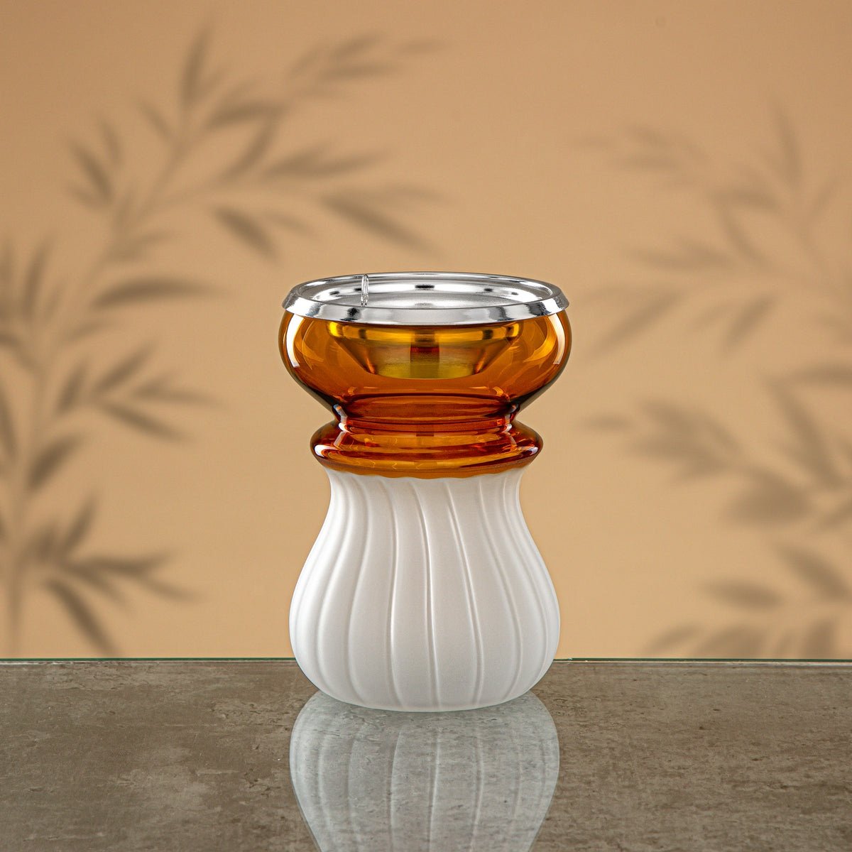 img_1605-4 مبخرة بزجاج ضبابي وكهرماني - الصورة 1