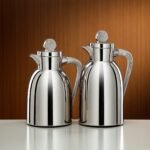 طقم ترامس قطعتان 1 لتر و1.3 لتر فضي ورخام