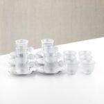 طقم شاي وقهوة 12 قطعة - شفاف