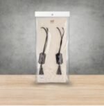 ⁦طقم تاقات شاي وقهوة لون الاسود بشرابة⁩ - الصورة ⁦2⁩