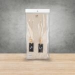 طقم تاقات الشاي والقهوة مزينة بالخرز باللون الأسود