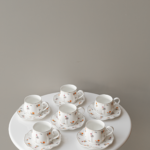 طقم فناجين قهوة 6 قطع زهور