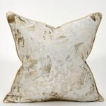 غطاء وسادة رمادي ذهبي / 40*40