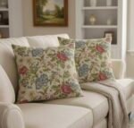 غطاء وسادة زخرفي بطراز بوهيمي عتيق مزخرف بالزهور - 45*45