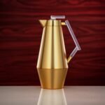⁦طقم ترامس 0.7 لتر و1 لتر ذهبي غير لامع وفروست⁩ - الصورة ⁦2⁩
