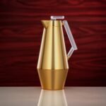 ⁦طقم ترامس 0.7 لتر و1 لتر ذهبي غير لامع وفروست⁩ - الصورة ⁦3⁩