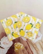 ⁦مناديل ورقية 20 قطعة بطبعات الليمون اصفر⁩ - الصورة ⁦2⁩