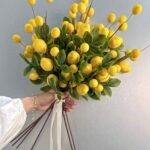 ورد صناعي للديكور - لون اصفر