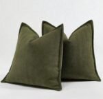 غطاء وسادة اخضر زيتوني غامق - 50*50