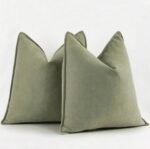 غطاء وسادة اللون اخضر غامق - 50*50