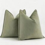 غطاء وسادة اللون اخضر غامق - 50*50