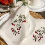 1 قطعة مفرش طاولة صغيرة - زهور الكرز