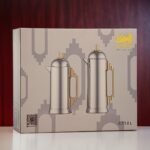 ⁦طقم ترامس 0.7 لتر و1 لتر فضي مطفي⁩ - الصورة ⁦3⁩