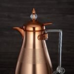 ⁦طقم ترامس زر ضغط ك0.7 لتر + 1 لتر نحاسي غير لامع وشفاف⁩ - الصورة ⁦3⁩