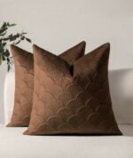 غطاء وسادة بلون أحادي بني - 40*40