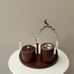طقم مبخرة خشبي - أقواس رمضان